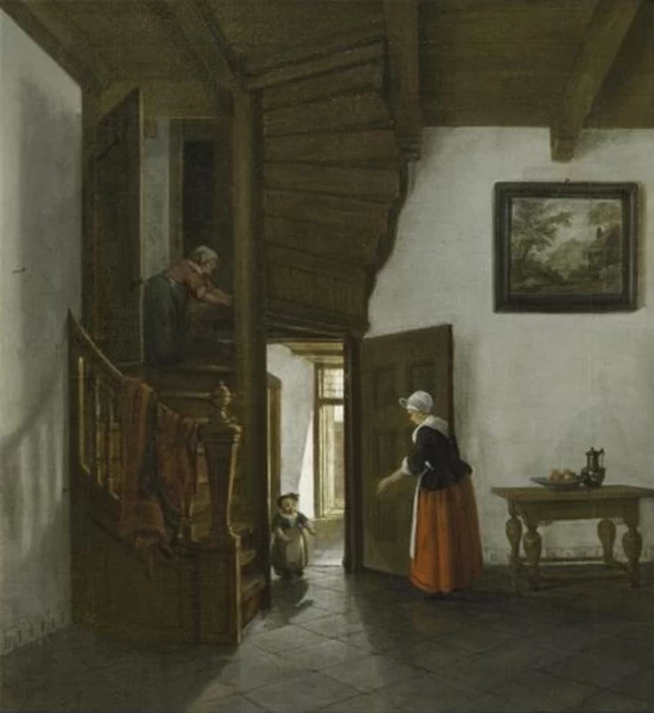 Interno con scala a chiocciola - Museo Bredius, L'Aia